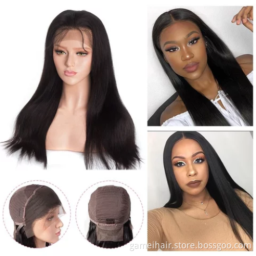 Glueless Full Lace Brazilian Human Hair Wig.Unprocessed 100% Human Hair Full Lace Wig.Natural Human Hair Wig For Black Women